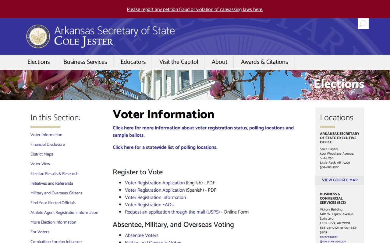 Jacksonville neighbor lookup Arkansas voter information access