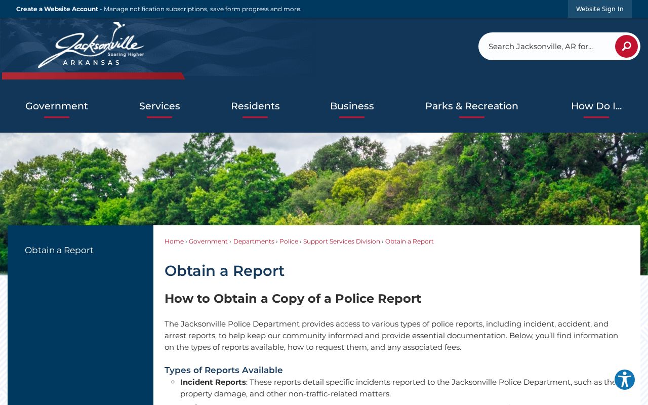 Jacksonville neighbor lookup police records request information