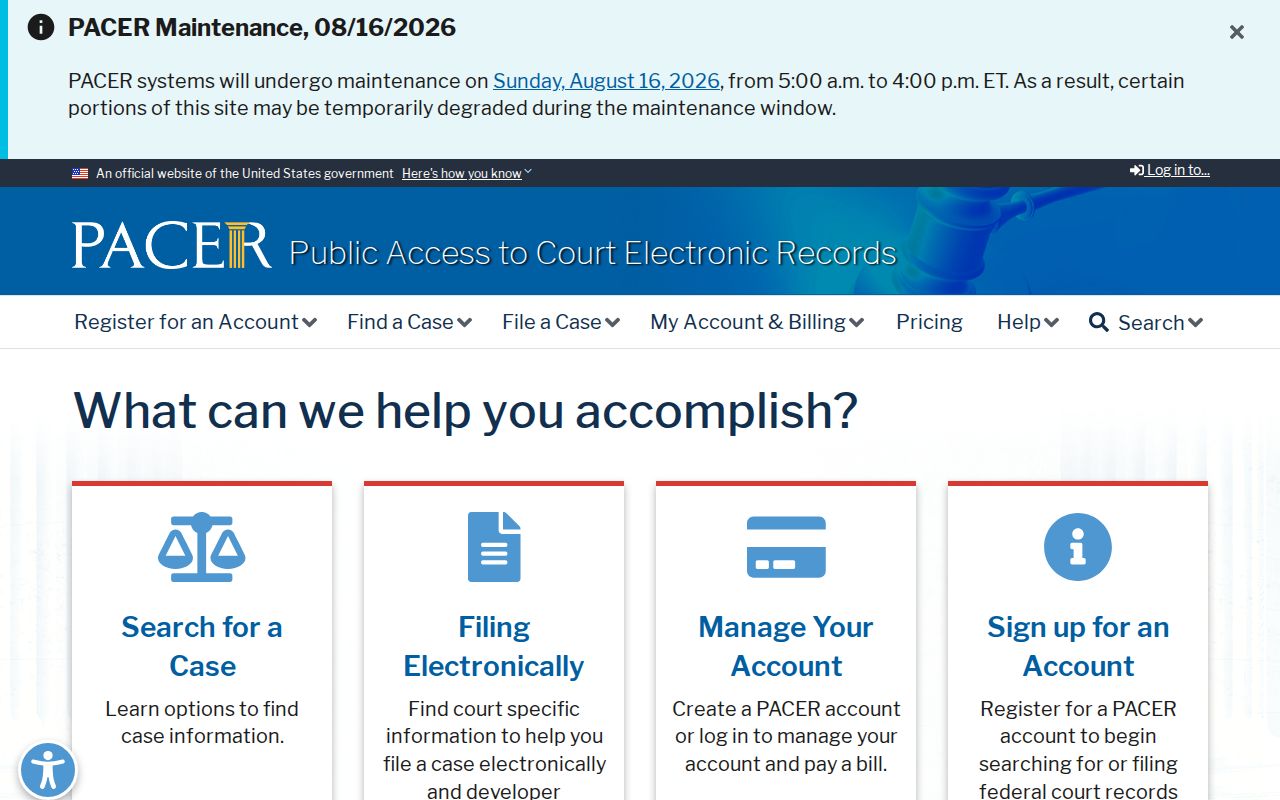 Jacksonville previous residents federal court search